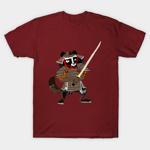 Tanuki Samurai T-Shirt by belettelepink